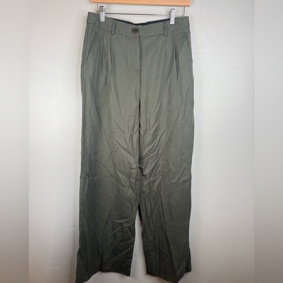 VETTA Wide-Leg Pants Lightweight Tencel Made in USA Size 8 - Picture 2 of 9